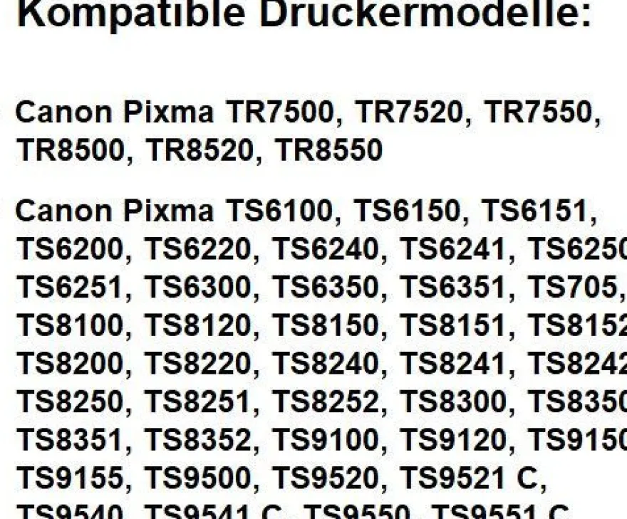 18 kompatible Patronen PGI-580, CLI-581 für Canon TS 6241 6250 6251 6300 6350 6351