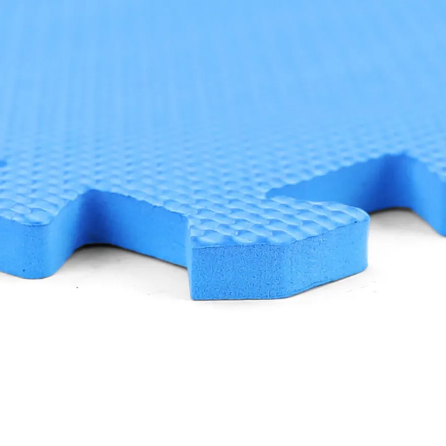 Kompletter Sportboden-Set fürs Homegym - 8 blaue Platten 50 x 50 cm