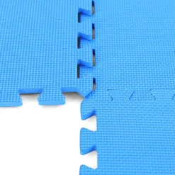 Kompletter Sportboden-Set fürs Homegym - 8 blaue Platten 50 x 50 cm