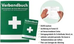 Komplettset nach akt. DIN 13169 Plus 4 (Betriebe) inkl. Hygiene-Gel + Sprühpflaster