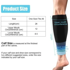 Kompression Wadenbandage 2 Stück für Sport Laufen Farbverlauf Blau