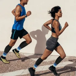 Kompression Wadenbandage 2 Stück für Sport Laufen Farbverlauf Blau