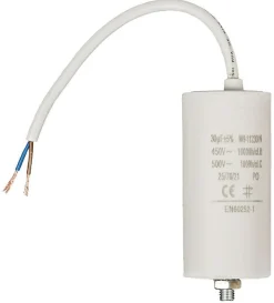 Kondensator 30,0µF, 30 uF, 450V mit Kabel Anlauf-Kondensator Motor-Kondensator