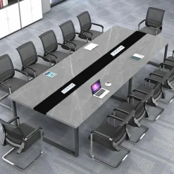 Konferenztisch mit Kabelmanagement und Kabeldurchführung, Modern, 240x120cm