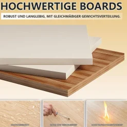 Konferenztisch mit Kabelmanagement, Großer Besprechungstisch Modern für Büro