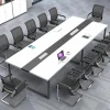 Konferenztisch 240x100cm mit Kabelmanagement und Kabeldurchführung für Büro und