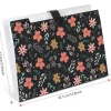 Konvinit Dokumentenmappe A4 mit 6 Fächern - Blumenmuster, ideal für Büro
