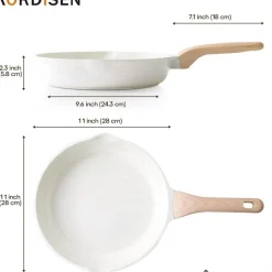 Kordisen Keramik Bratpfanne 28 cm, Induktion, Antihaft, Gesund und Ungiftig