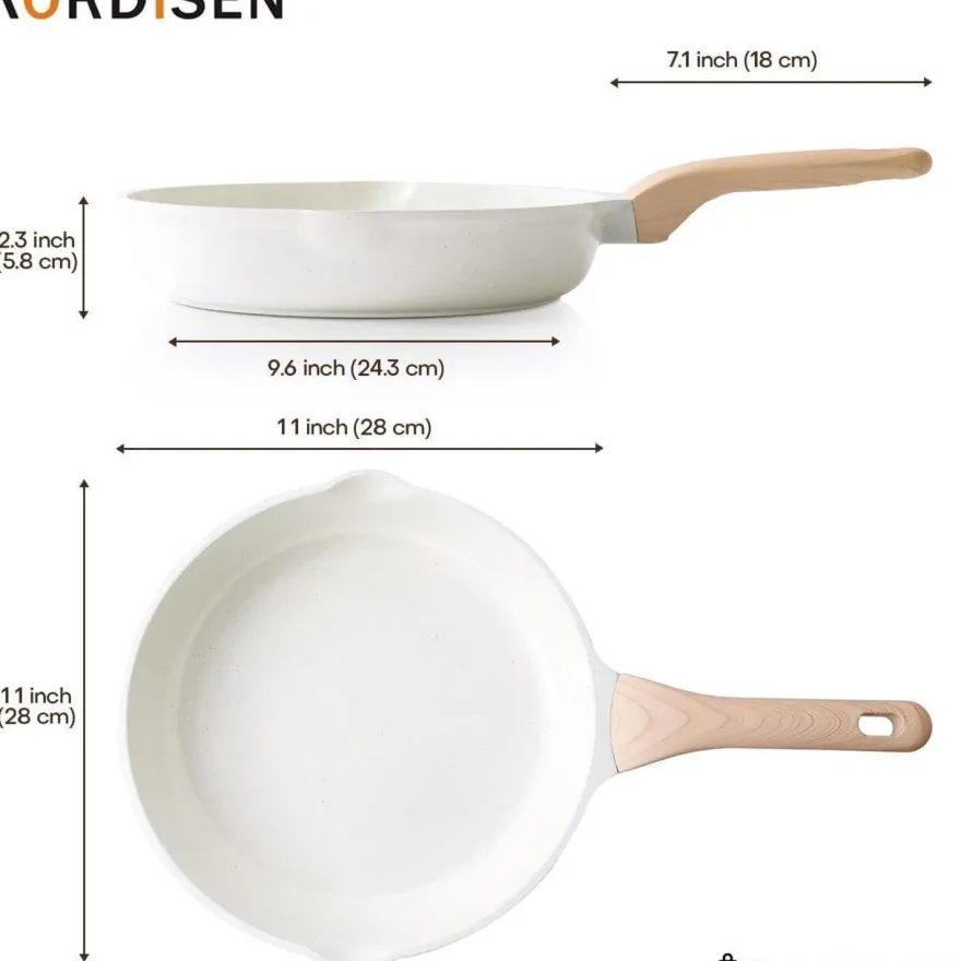 Kordisen Keramik Bratpfanne 28 cm, Induktion, Antihaft, Gesund und Ungiftig