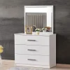 Kosmetiktisch Kommode Spiegel Make-up-Tisch Weiß Design Schminkkommode