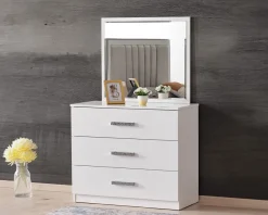 Kosmetiktisch Kommode Spiegel Make-up-Tisch Weiß Design Schminkkommode
