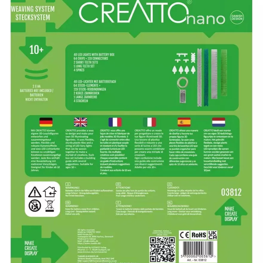 Kosmos Creatto Dinosaurier 3D Puzzle Bastelset Leuchtfiguren Dino