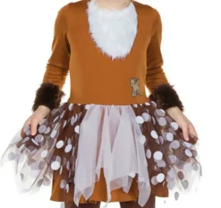 Kostüm Rehkitz Rehkostüm Kinder Reh Kleid Gr.116 128 140 braun Karneval Fasching