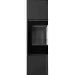 KRATKI REN M/P Kaminofen 7kW Ø150 Schwarz Montageset Selbstschließend