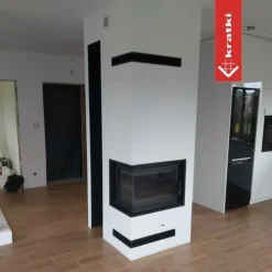 KRATKI SIMPLE Kamineinsatz links 8 kW Ø 150 – Gusseisen, Eckkamin, BImSchV II