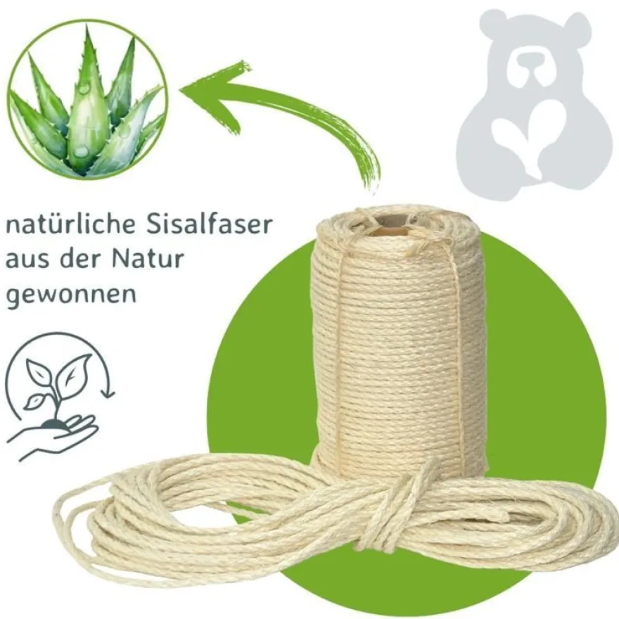 Kratzbaum Sisalseil Natur 8 mm - 20 m