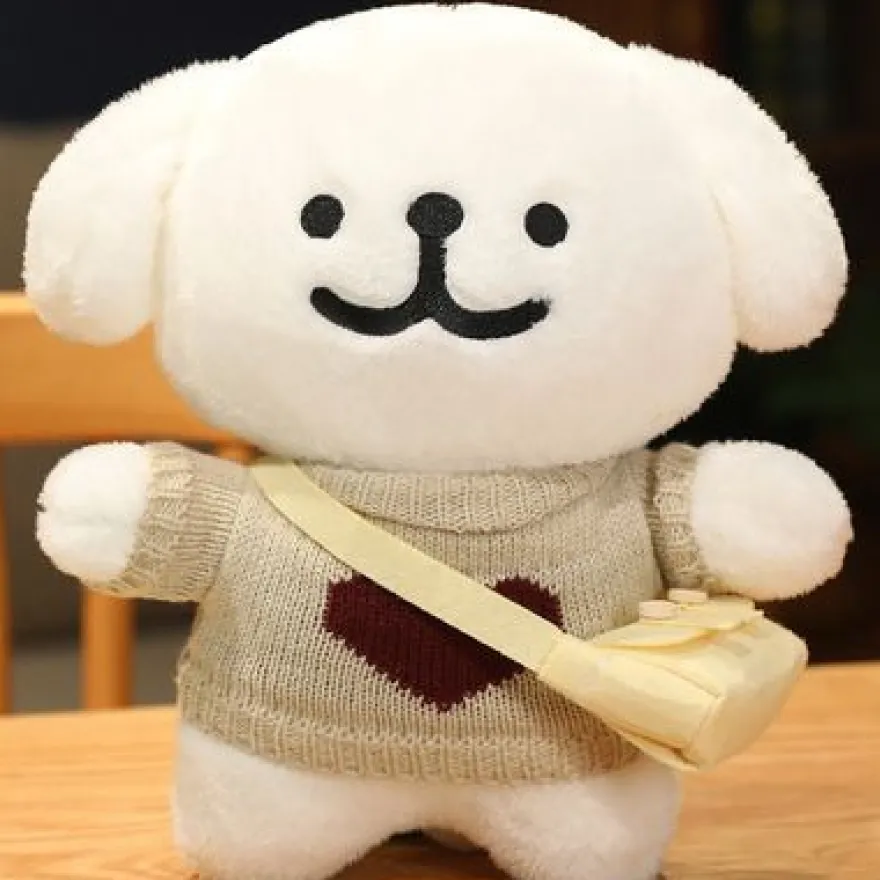 Kreativ Welpen Plüschtier Maltese Hund Plüsch Puppe Doll Kinder Spielzeug Gift 25cm