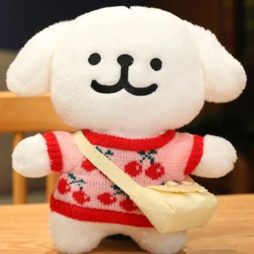 Kreativ Welpen Plüschtier Maltese Hund Plüsch Puppe Doll Kinder Spielzeug Gift 25cm