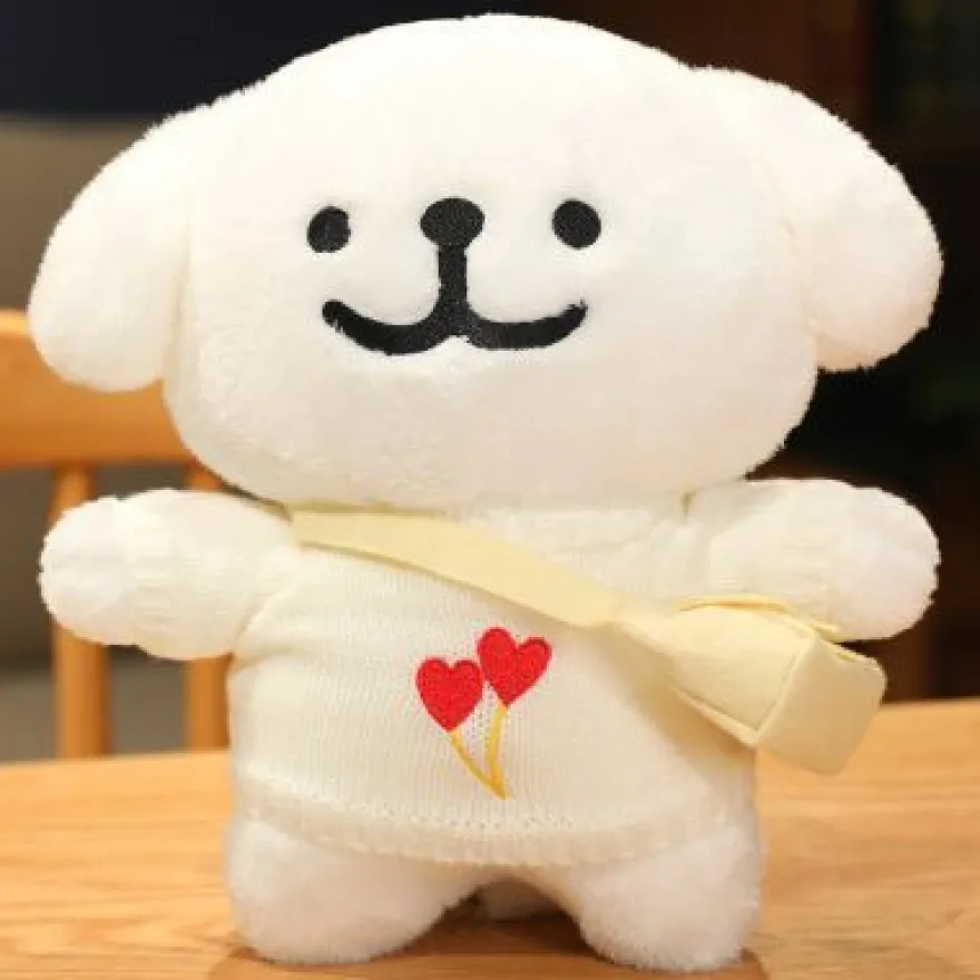 Kreativ Welpen Plüschtier Maltese Hund Plüsch Puppe Doll Kinder Spielzeug Gift 25cm
