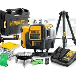 Kreuzlinienlaser im Koffer + Humberg HM-171 Stativ
