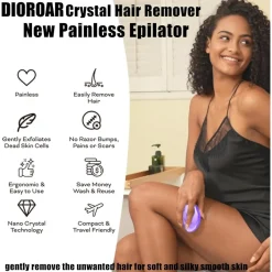 Kristall-Haarentferner Nanoglas Epilierer Peeling Violett Haut