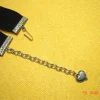 Kropfband mit Herzanhänger Halsband Samtband schwarz Choker Dirndlschmuck p