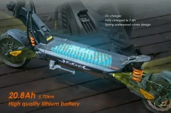KuKirin G2 Master faltbarer Elektroroller, 1000W*2 Dual-Drive-Motor, 52V20.8Ah Akku