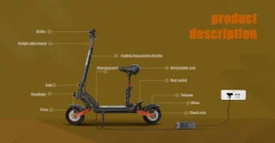 KuKirin G2 Max 1000W faltbarer Elektroroller, Höchstgeschwindigkeit 55km/h,20.8AhAkku