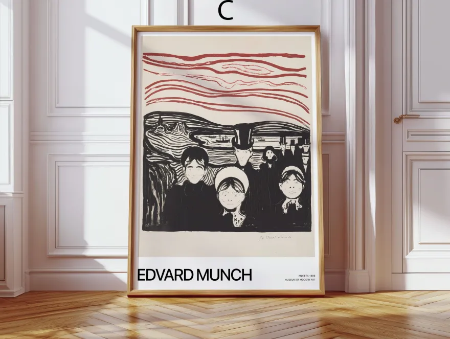 Kunst Poster · Geschenkidee · Edvard Munch Expressionismus Ikonische Gemälde