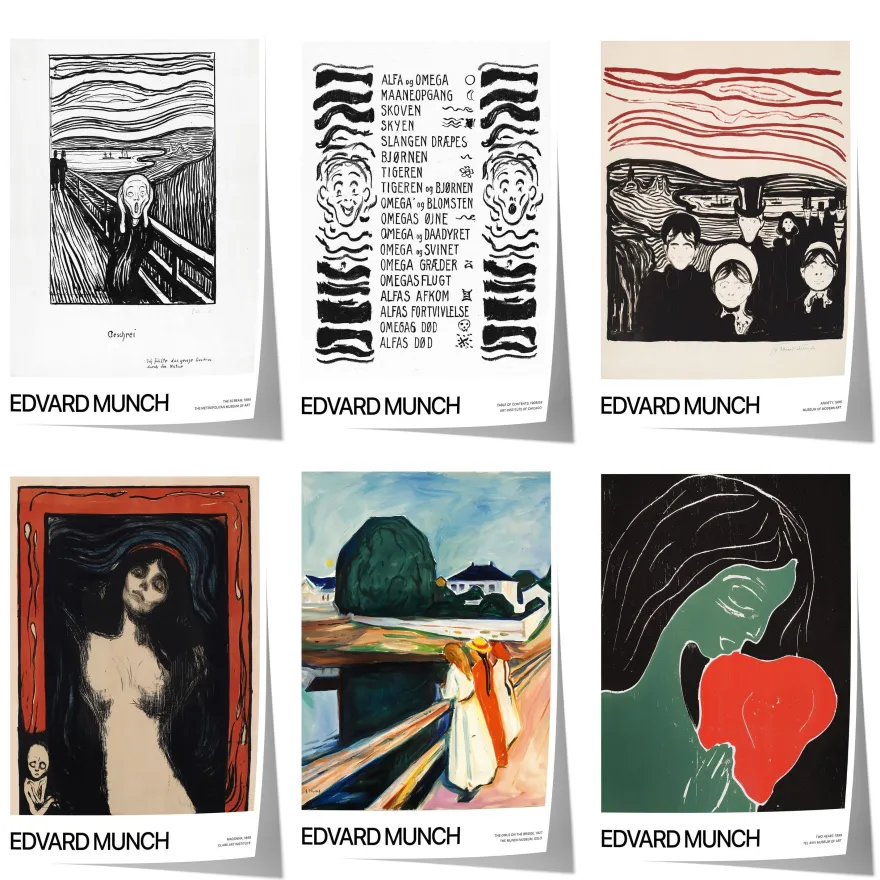 Kunst Poster · Geschenkidee · Edvard Munch Expressionismus Ikonische Gemälde