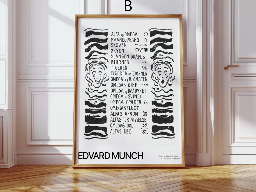 Kunst Poster · Geschenkidee · Edvard Munch Expressionismus Ikonische Gemälde
