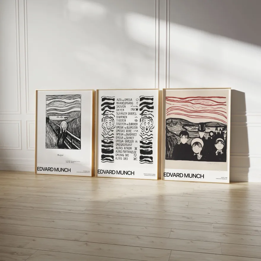 Kunst Poster · Geschenkidee · Edvard Munch Expressionismus Ikonische Gemälde