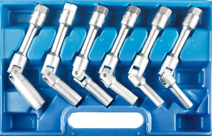 Kunzer Glühkerzensteckschlüsselsatz mit Gelenk 6-teilig 7GKS06