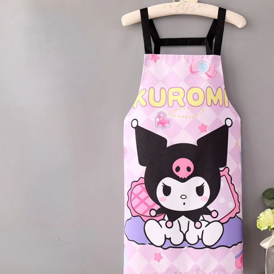 Kuromi Strap Grillschürze Café BBQ Antifouling Olfest Schürze Küchen Arbeitskleidung