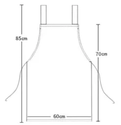 Kuromi Strap Grillschürze Café BBQ Antifouling Olfest Schürze Küchen Arbeitskleidung