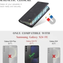 KZB Handyhülle für Samsung Galaxy S24 FE 5G, Klapptasche in Lederoptik