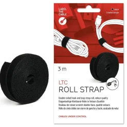 Label-The-Cable LTC Roll Strap, Klettbandrolle, 3m, schwarz