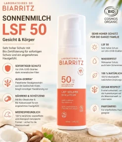 Laboratoires de Biarritz Sonnenmilch LSF 50 Bio Gesicht Körper 100 ml