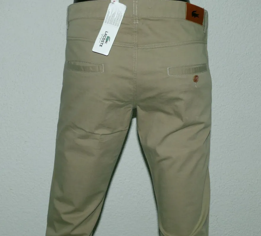 Lacoste Classic HF 2121 BTU Stretch Jeans Hose REG 5 Poket Pant 34 bis 44 Desert