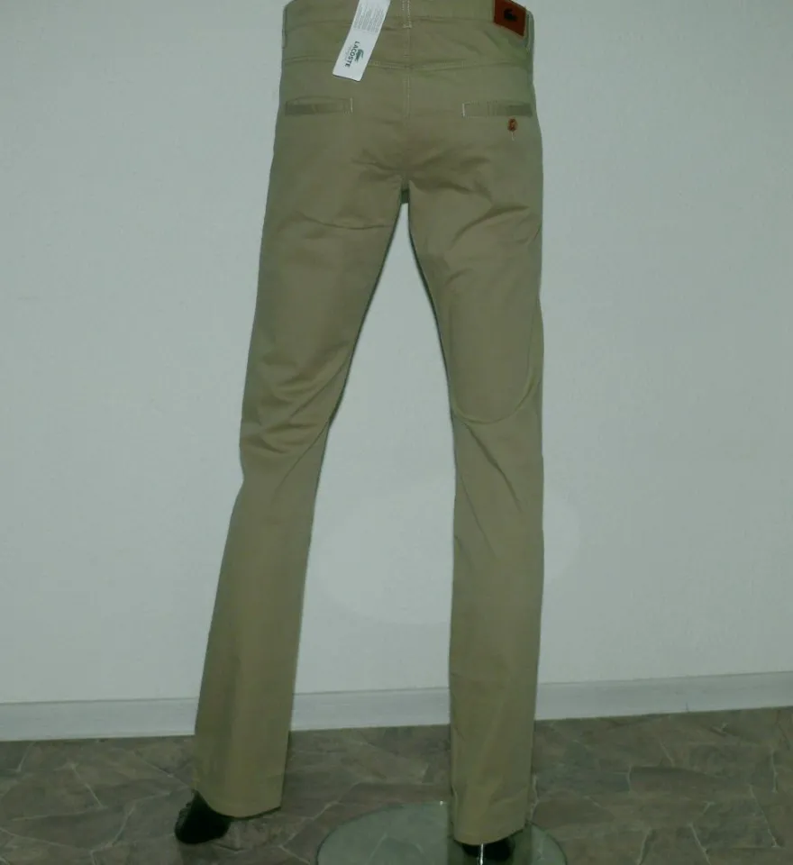 Lacoste Classic HF 2121 BTU Stretch Jeans Hose REG 5 Poket Pant 34 bis 44 Desert