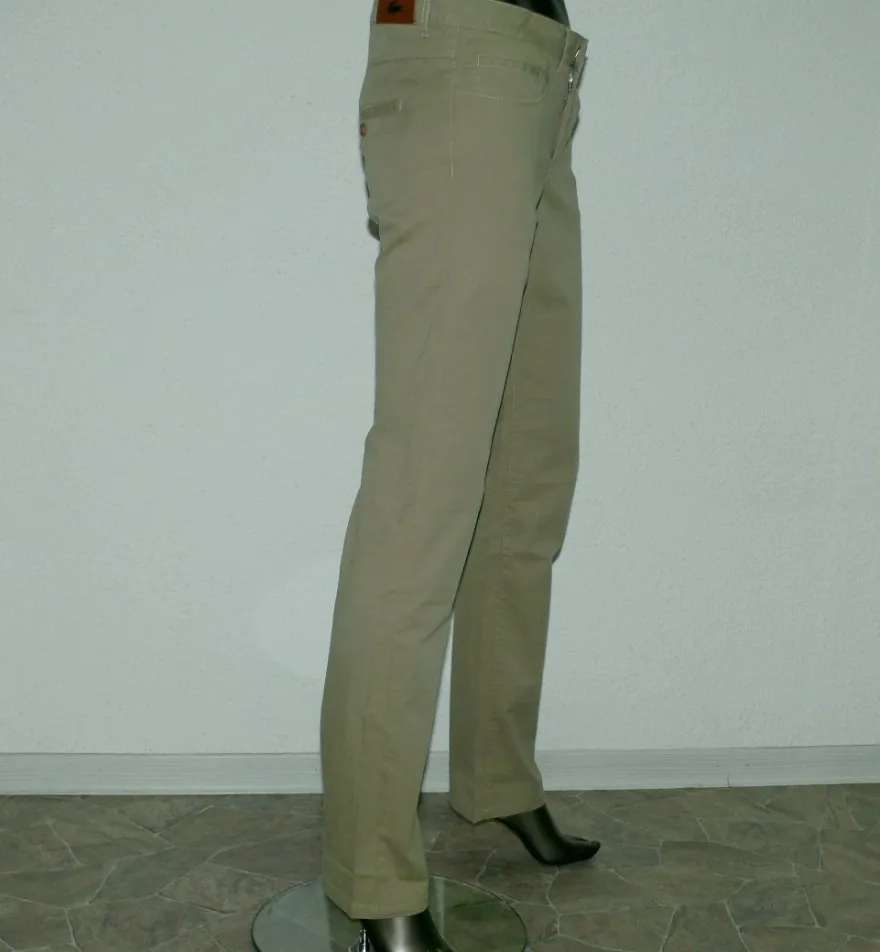 Lacoste Classic HF 2121 BTU Stretch Jeans Hose REG 5 Poket Pant 34 bis 44 Desert