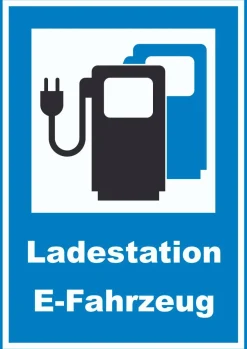 Ladestation Elektrofahrzeuge Aufkleber