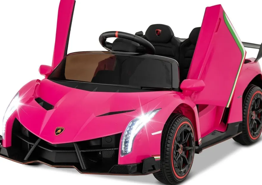 Lamborghini Elektroauto für Kinder, Kinderfahrzeug mit 2,4-G Fernbedienung& Hupe