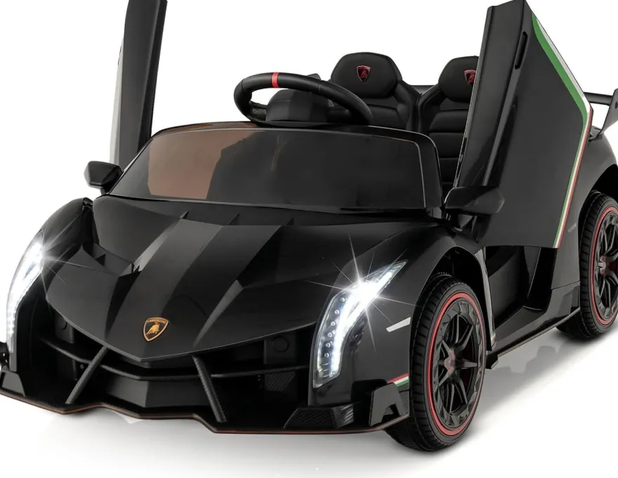 Lamborghini Elektroauto für Kinder, Kinderfahrzeug mit 2,4-G Fernbedienung& Hupe