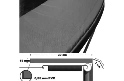 Langlebiger und wetterfester Trampolinrand - 305 cm Durchmesser