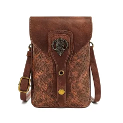 Larswon Mittelalter Gürteltasche für Damen, Ren Faire Zubehör, kleine Lederoptik
