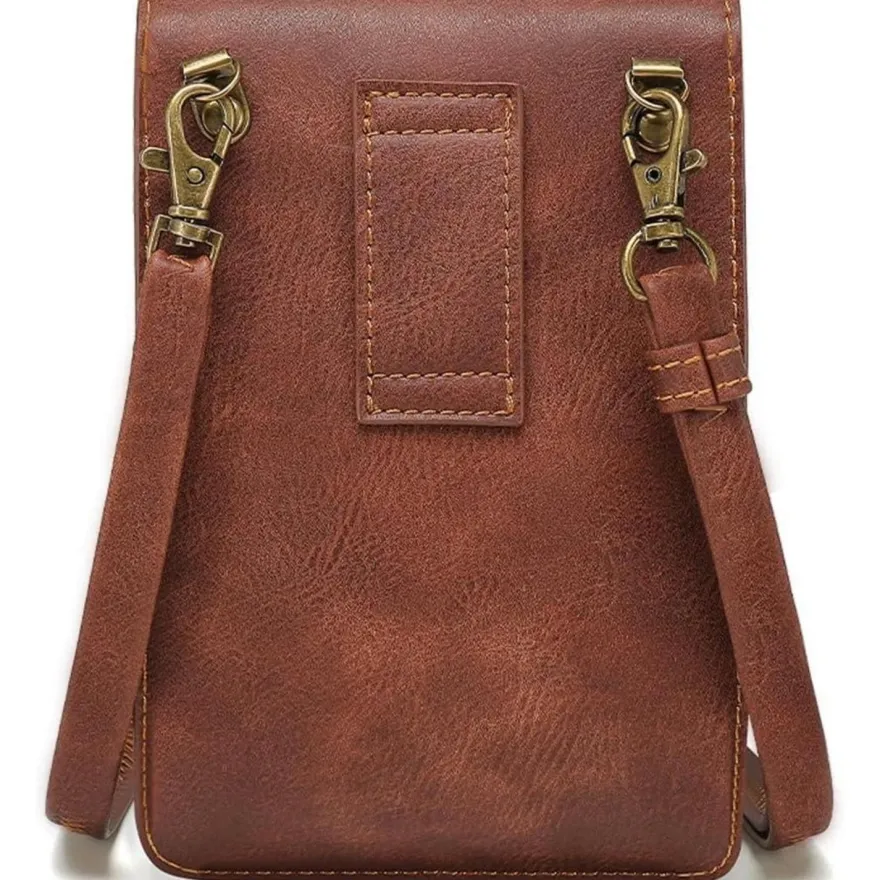 Larswon Mittelalter Gürteltasche für Damen, Ren Faire Zubehör, kleine Lederoptik