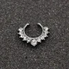 Lauritami Fake Septum Nasenring Nase Piercing Edelstahl Kristall 24 Stück