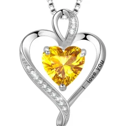 LAVUMO Herz Halskette Damen Silber 925