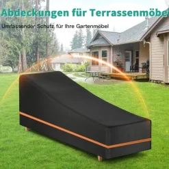 LCGOD Gartenliege Abdeckung 2 Stück, 600D Oxford Wasserdicht Winddicht
